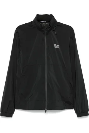 EA7 Logo-print bomber jacket