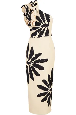 JOHANNA ORTIZ Oneshoulder Coyote Dance silk midi dress