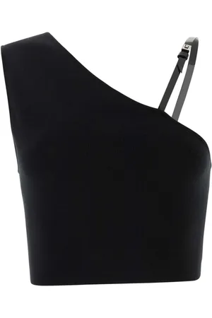 Gucci Asymmetric knitted crop top