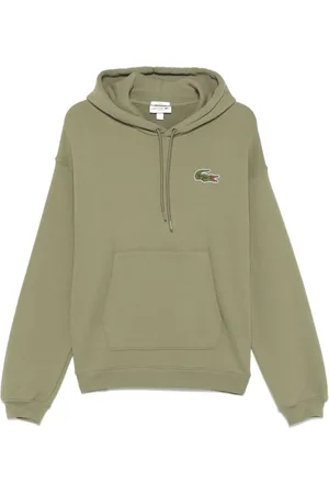 Lacoste Chenille logo-patch hoodie