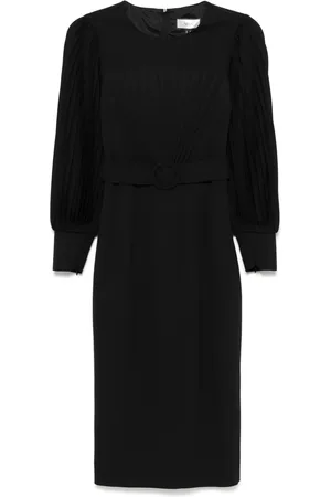 NISSA Belted midi dress