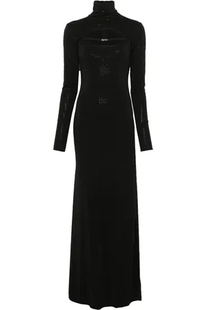 VERSACE Rhinestone-embellished maxi dress