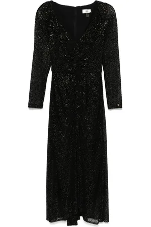 NISSA Polka-dot tulle midi dress