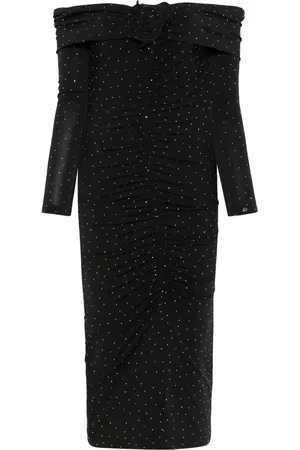 NISSA Crystal-embellished midi dress