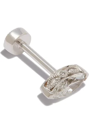Maria Tash 18kt white marquise-diamond stud earring