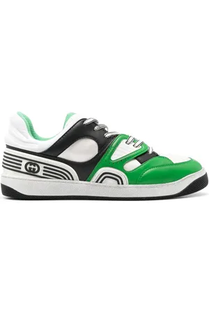 Gucci Basket distressed leather sneakers