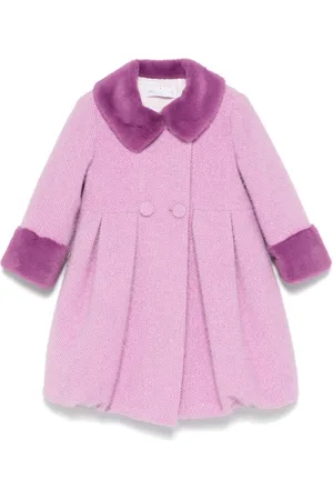 COLORICHIARI Faux-fur collar coat