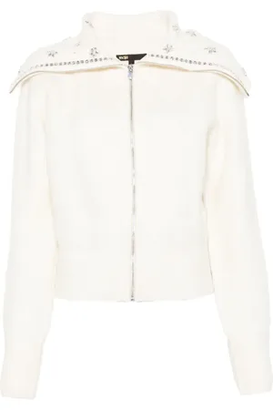 Maje Jewellery-neck cardigan