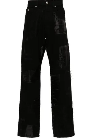 John Richmond Slim-leg patchwork jeans