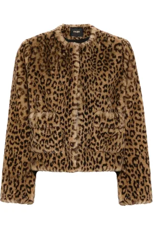 Maje Cropped faux-fur jacket