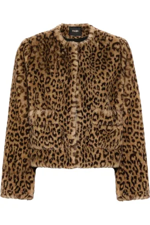 Maje Cropped faux-fur jacket
