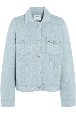 Barrie Contrast-stitching denim-effect jacket