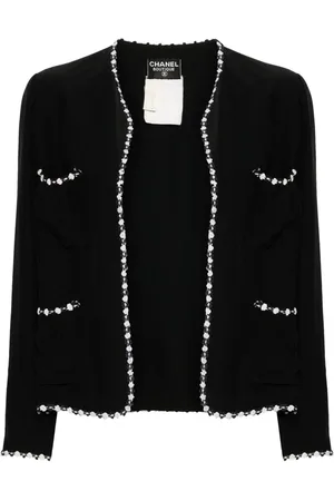 CHANEL 1990-2000s collarless jacket