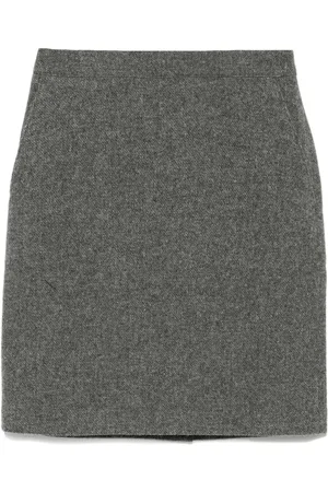 DUNST Felted-finish midi skirt