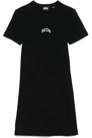 GCDS Logo-embroidered mini dress