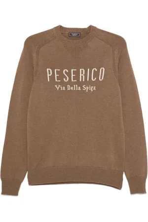 PESERICO SIGN Logo-jacquard sweater