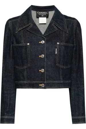 CHANEL 1996 single-breasted denim jacket