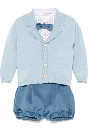 COLORICHIARI Virgin wool shorts set