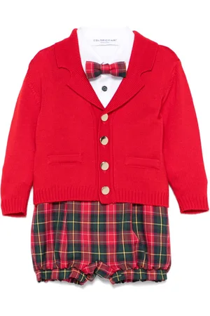 COLORICHIARI Tartan-check shorts set