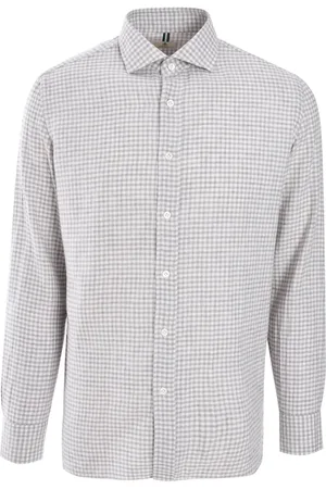 LUIGI BORRELLI NAPOLI Checked poplin shirt