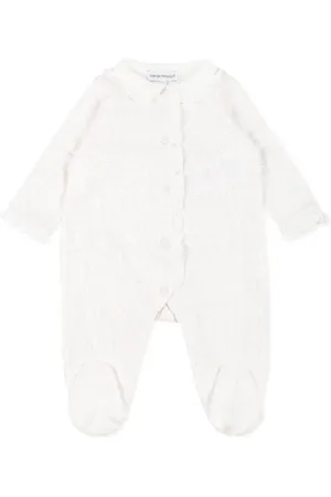 Emporio Armani Logo-print cotton babygrow set
