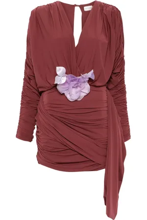 MAGDA BUTRYM Draped V-neck mini dress