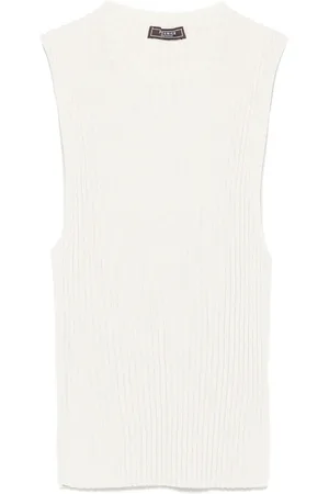 PESERICO SIGN Fine-ribbed tank top