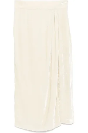 BLUMARINE Velvet midi skirt