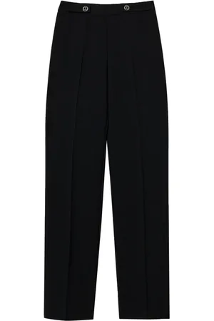 Twin-Set Straight-leg cady-texture trousers