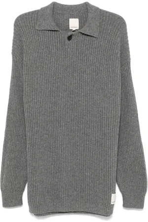 Emporio Armani Ribbed-knit polo shirt