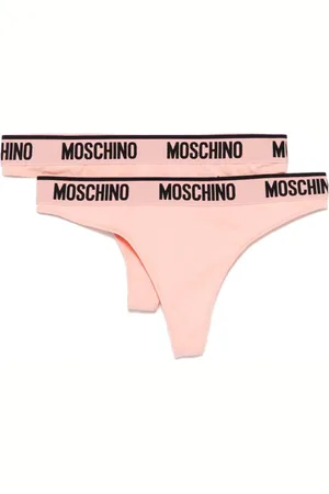 Moschino Logo-waistband thongs (pack of two)