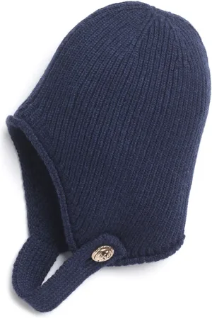 Barrie Strap-detail ribbed beanie