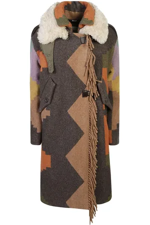 Bazar Deluxe Colour-block wool coat