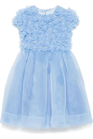 Marchesa Notte Floral-appliqué dress