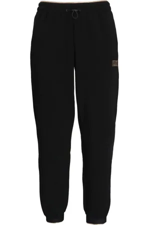 EA7 Logo-appliqué piqué track pants
