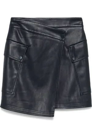 Essentiel Antwerp Faux-leather wrap mini skirt