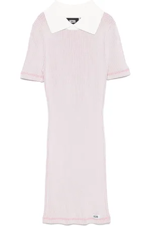 GCDS Contrasting-collar mini dress