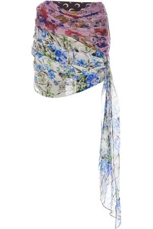 Marine Serre Draped mini skirt