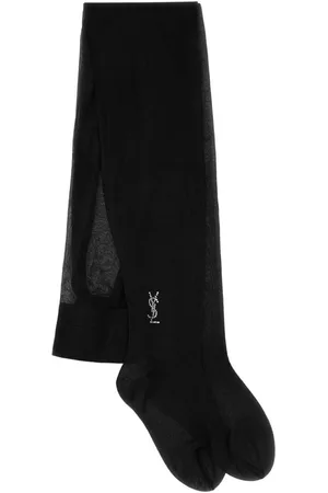 Saint Laurent Crystal-embellished sheer tights
