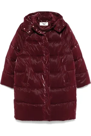 Elisabetta Franchi Satin hooded puffer coat