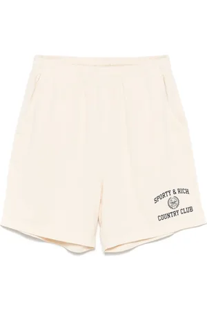 Sporty & Rich Varsity Crest-print track shorts