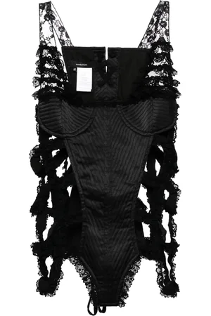 pushBUTTON Lace embroidery sleeveless blouse