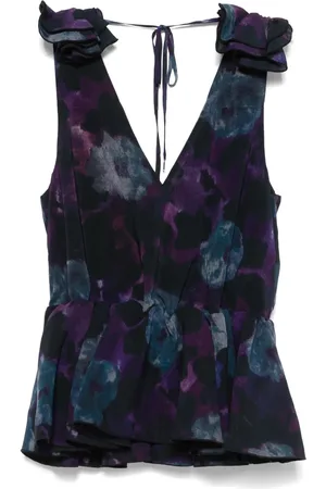 ROTATE Chiffon ruffle top
