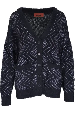 Missoni Zigzag-woven buttoned cardigan