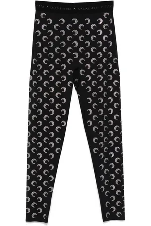 Marine Serre Crescent Moon-embellished leggings