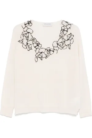 Ermanno Firenze Floral-embroidered sweater
