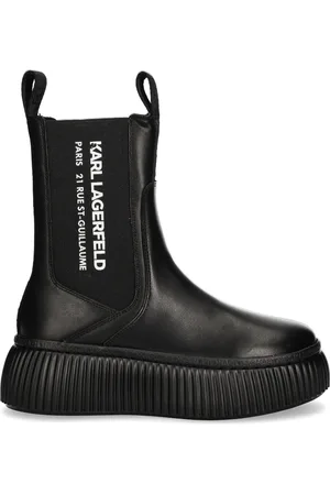 Karl Lagerfeld 40mm logo print boots