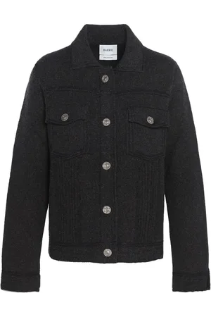 Barrie Contrast-stitching denim-effect jacket