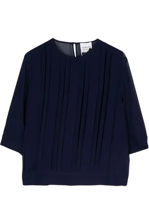 Edward Achour Paris Pleat-detailed sheer blouse