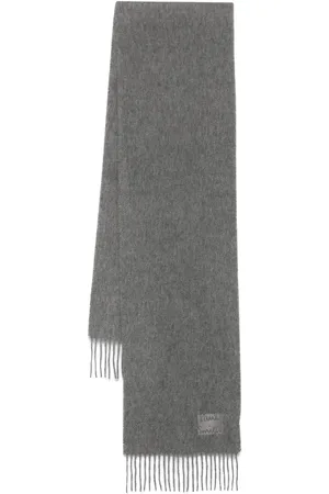 Paul Smith Embroidered-logo cashmere scarf